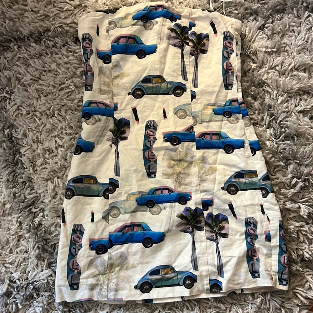 Peppermayo Skyscraper Linen Mini Dress